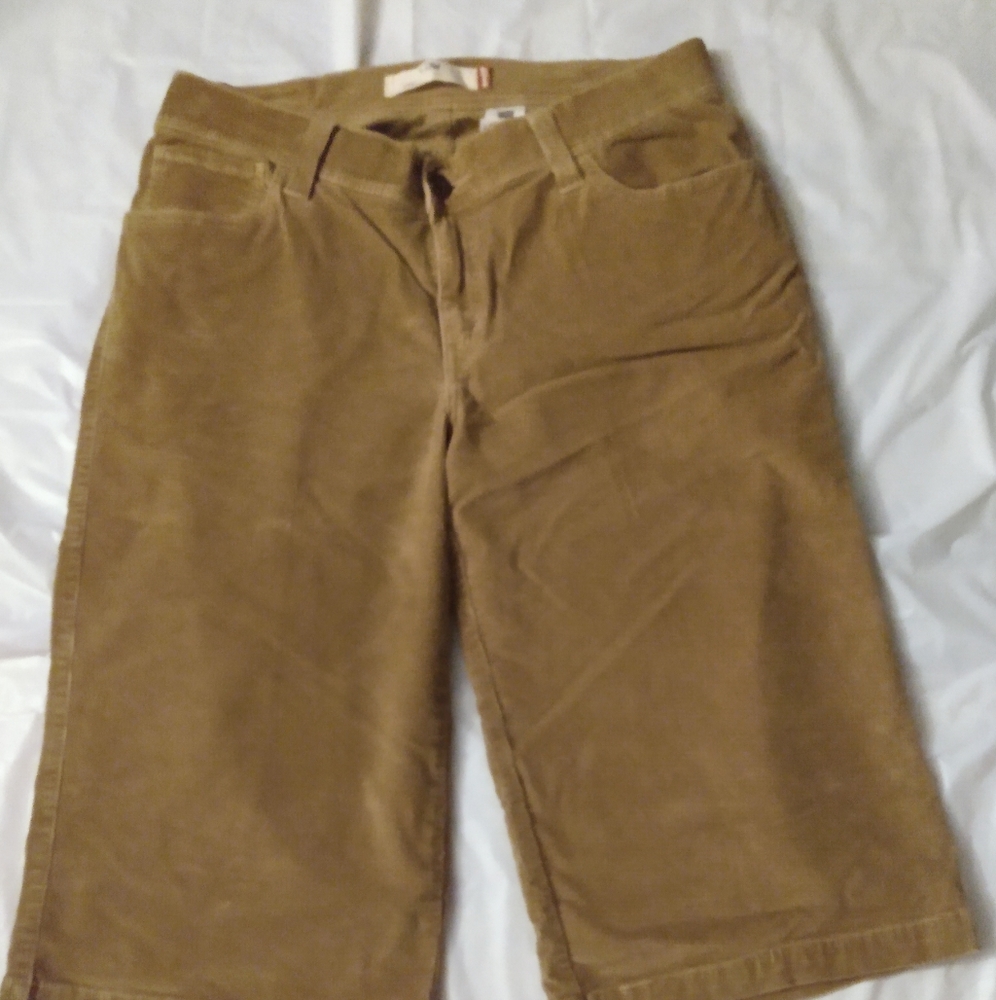 Levi's 542 Corduroy Gaucho, 16, Tan, pre-owned